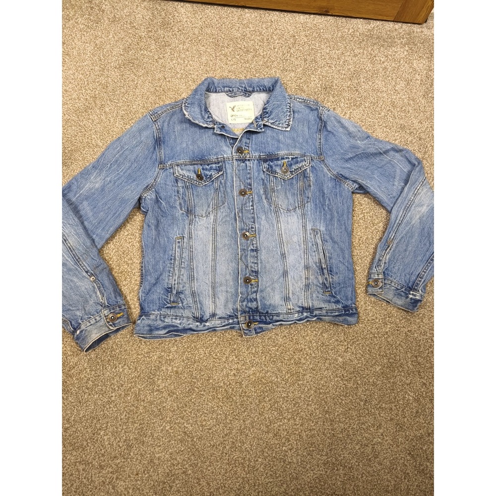 Vintage American Eagle Outfitters Denim Jacket Men's L Y2K Trucker